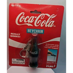 Vintage 1999 Coca Cola Bottle Keychain Disappear & Reappear Coca-Cola Liquid New